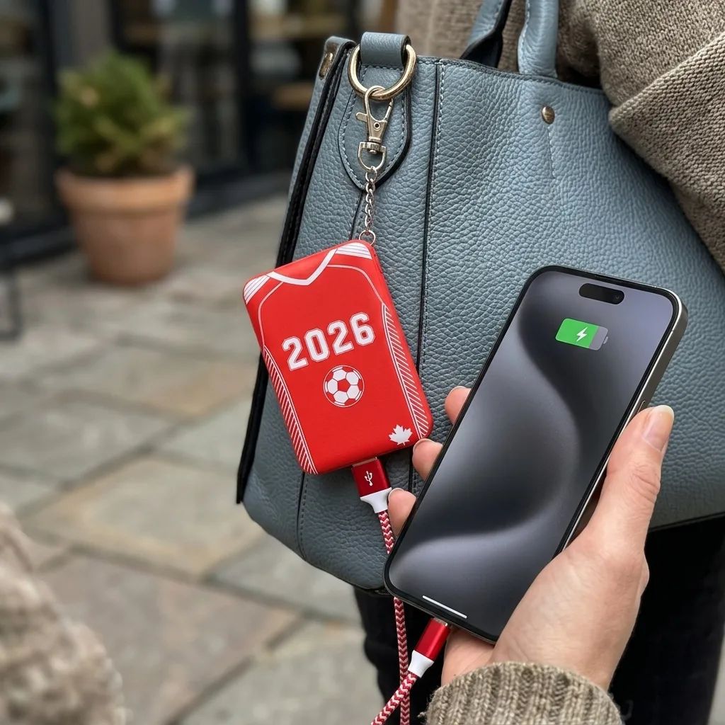 2026 Football Edition Power Bank Keychain – 5000 mAh