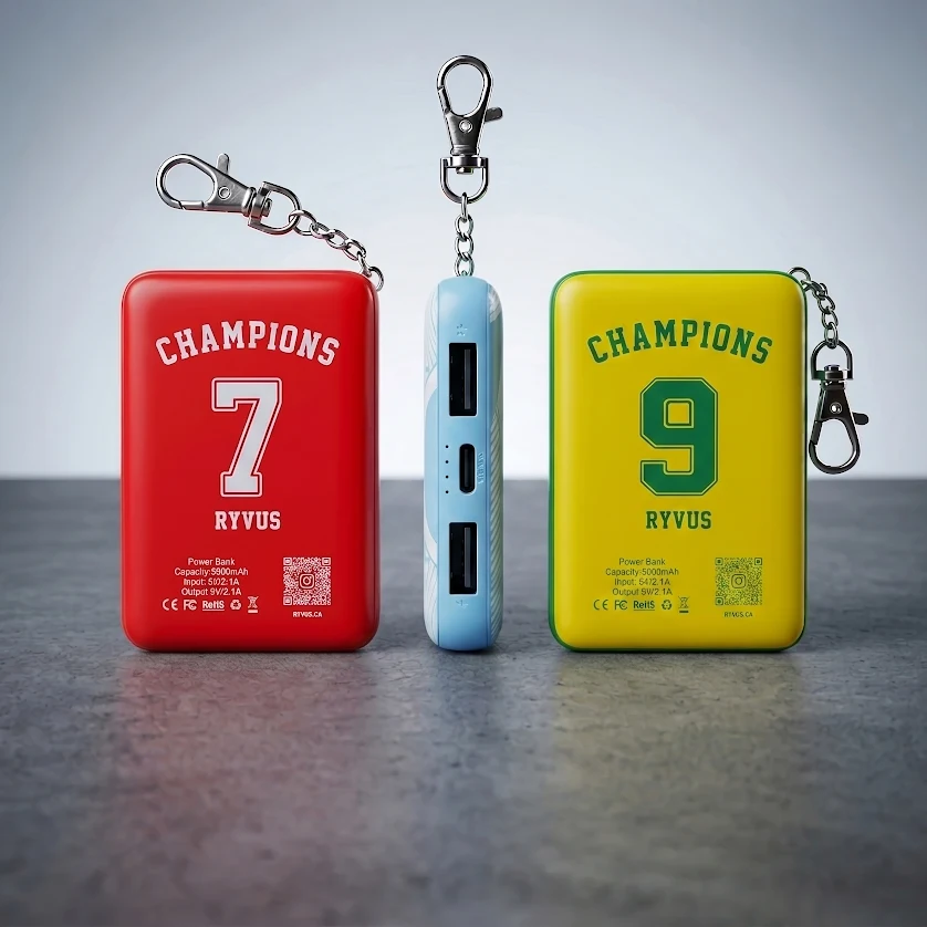 2026 Football Edition Power Bank Keychain – 5000 mAh